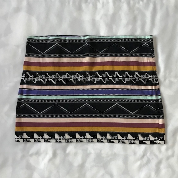 Billabong Aztec Print Knit Miniskirt | Small - Picture 2 of 4